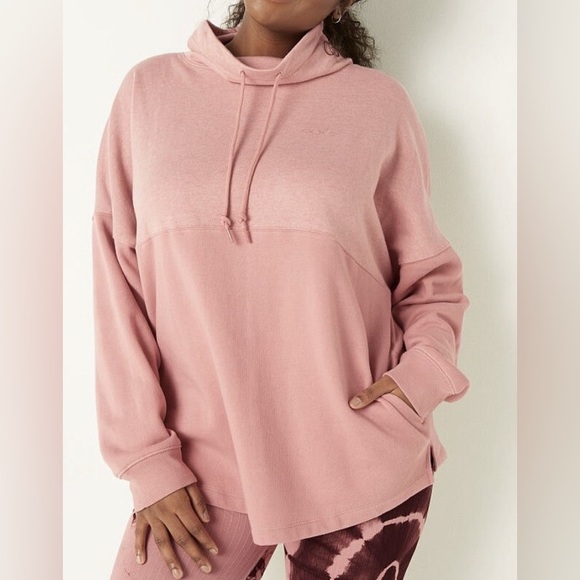 Victoria’s Secret PINK Varsity Style Cowl Neck Pullover “Love Pink” in Baby Pink - Picture 2 of 10